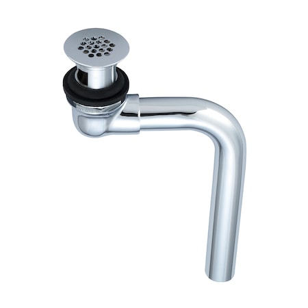 Central Brass Vandal-Resistant Grid Drain, Polished Chrome 3106